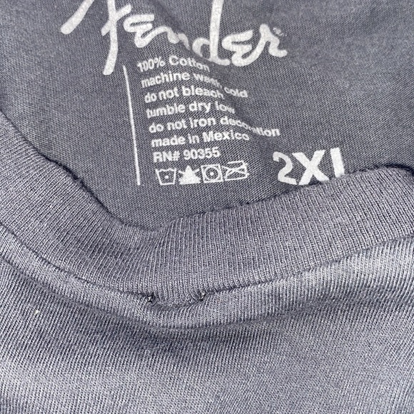 Fender Gray Short Sleeve Shirt Size 2XL - Picture 4 of 5